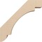 Ekena Millwork 3-inch W x 14-inch D x 14-inch H Aspen Rough Cedar Woodgrain TimberThane Knee Brace, Primed BRCUR03X14X14ASPRCPR - alternate 5